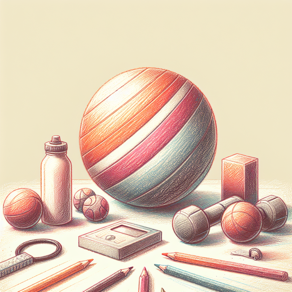 Pastelková ilustrace znázorňující téma: Cvičení doma