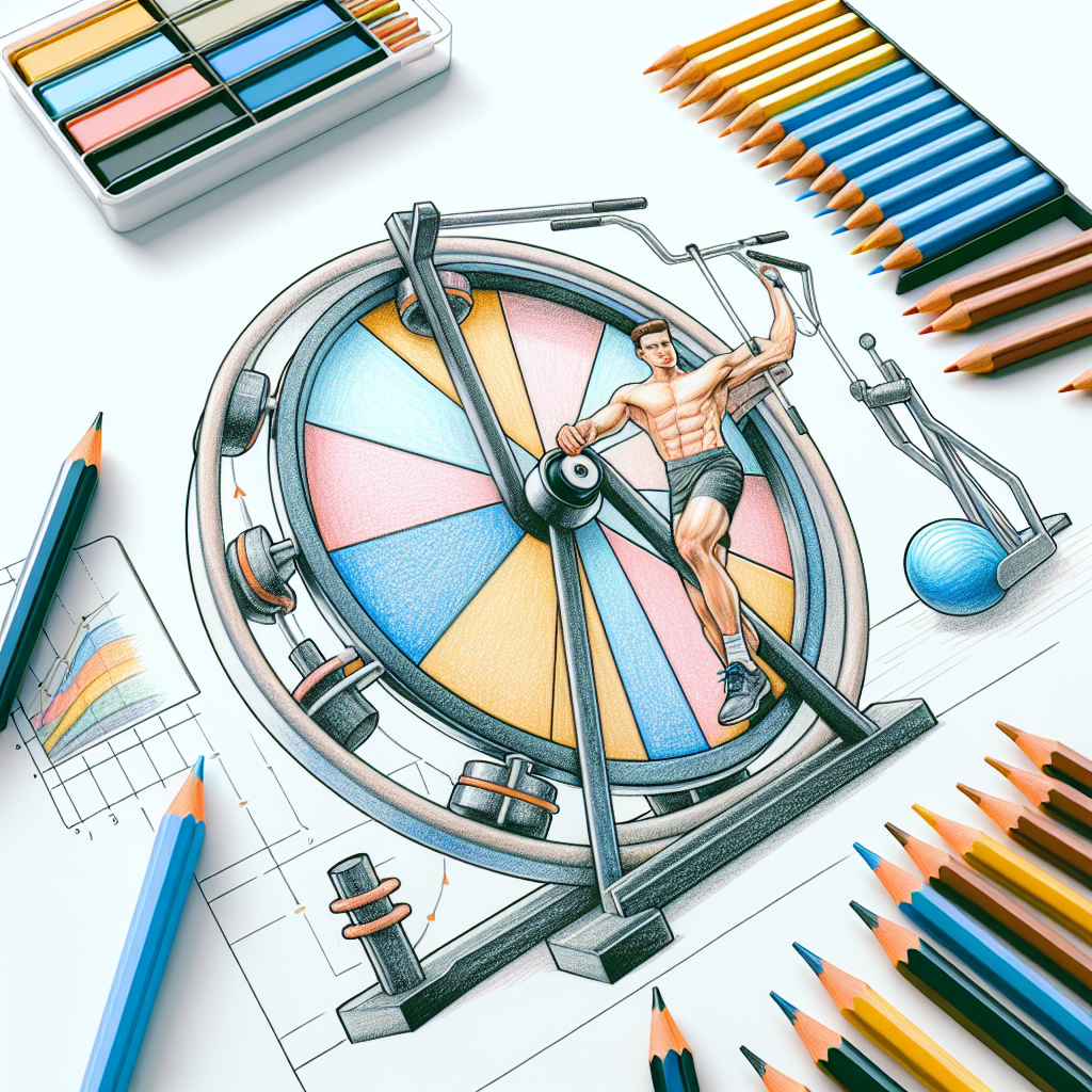 Pastelková ilustrace znázorňující téma: Cvičení