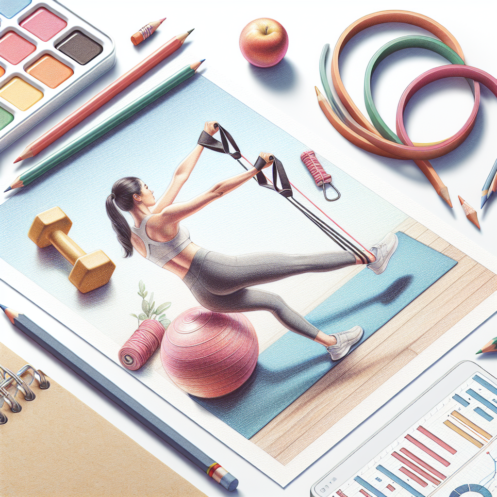 Pastelková ilustrace znázorňující téma: Cvičení