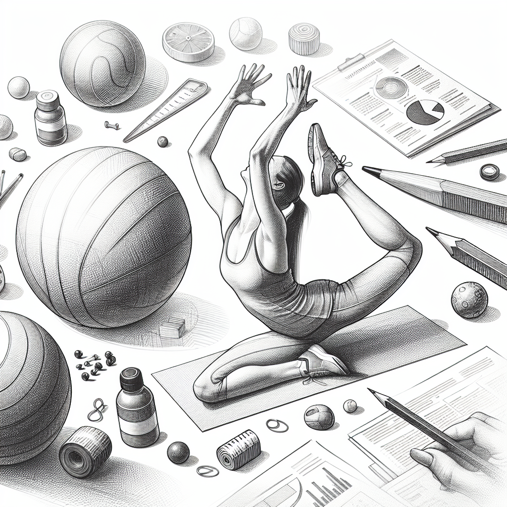 Pastelková ilustrace znázorňující téma: Cvičení