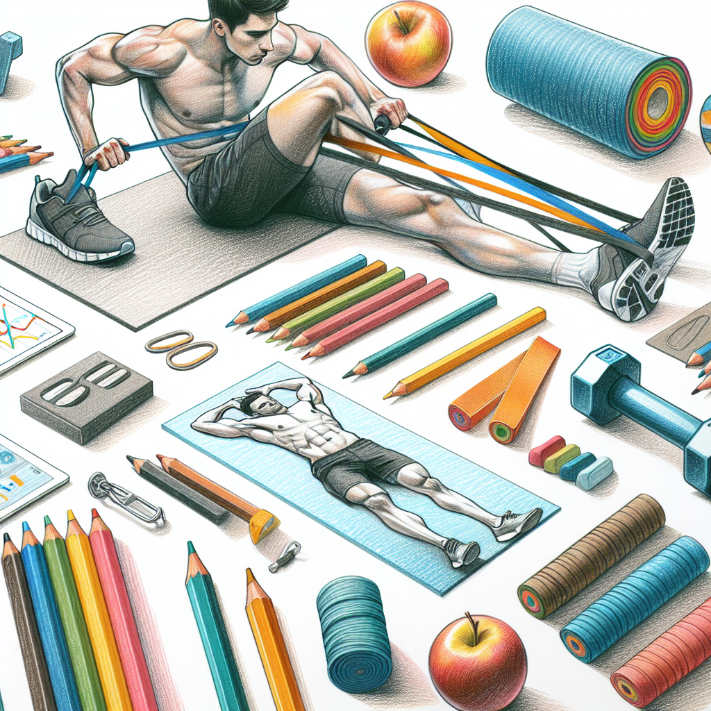 Pastelková ilustrace znázorňující téma: Cvičení a fitness
