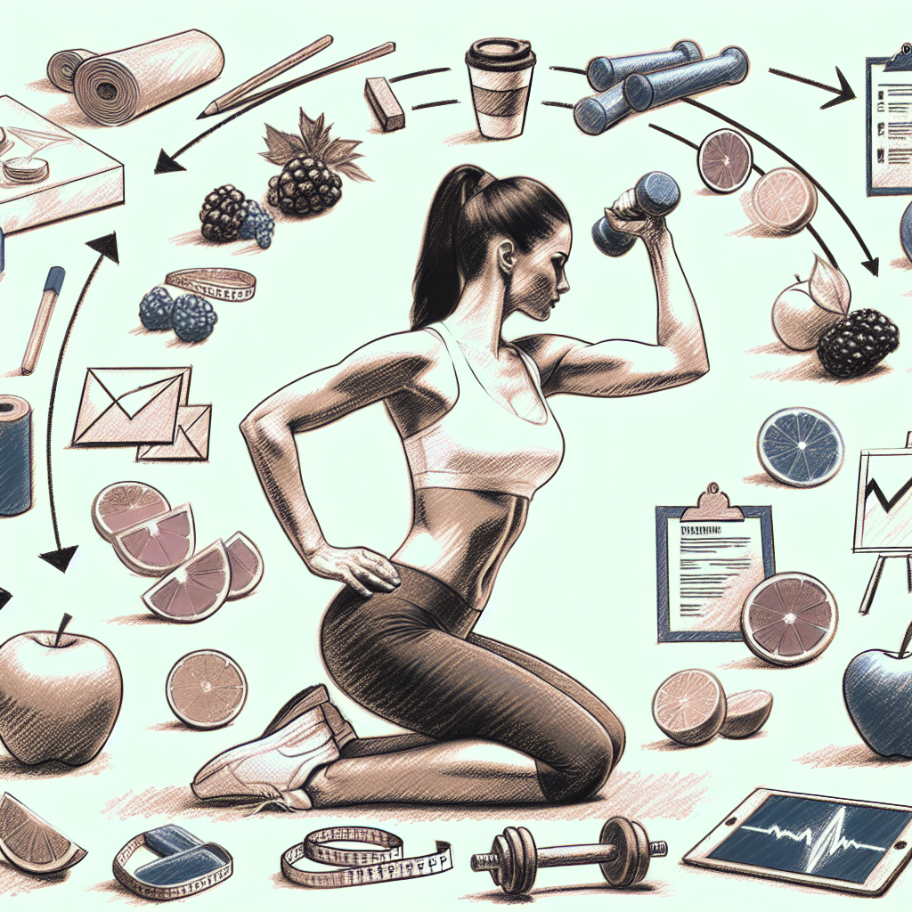 Pastelková ilustrace znázorňující téma: Fitness