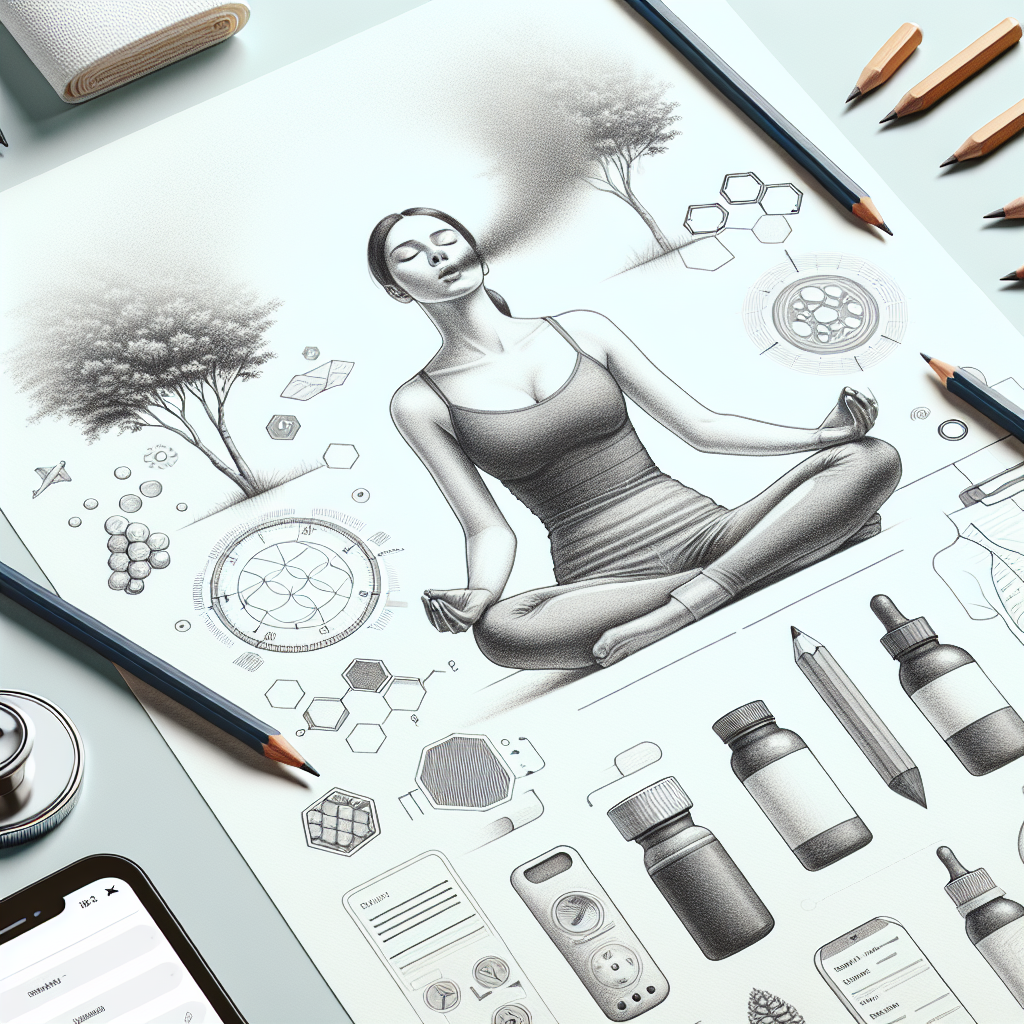 Pastelková ilustrace znázorňující téma: Zdraví a wellness