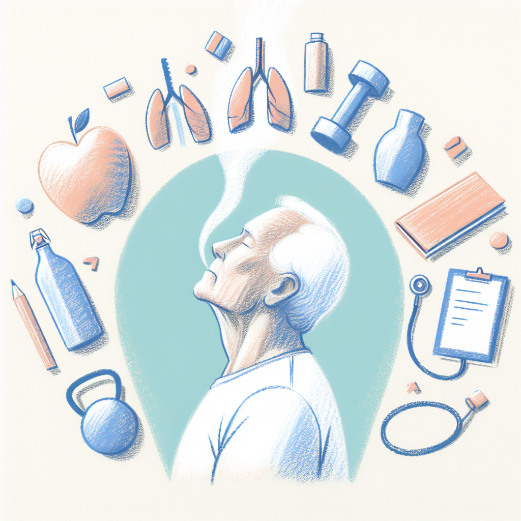 Pastelková ilustrace znázorňující téma: Zdraví a wellness