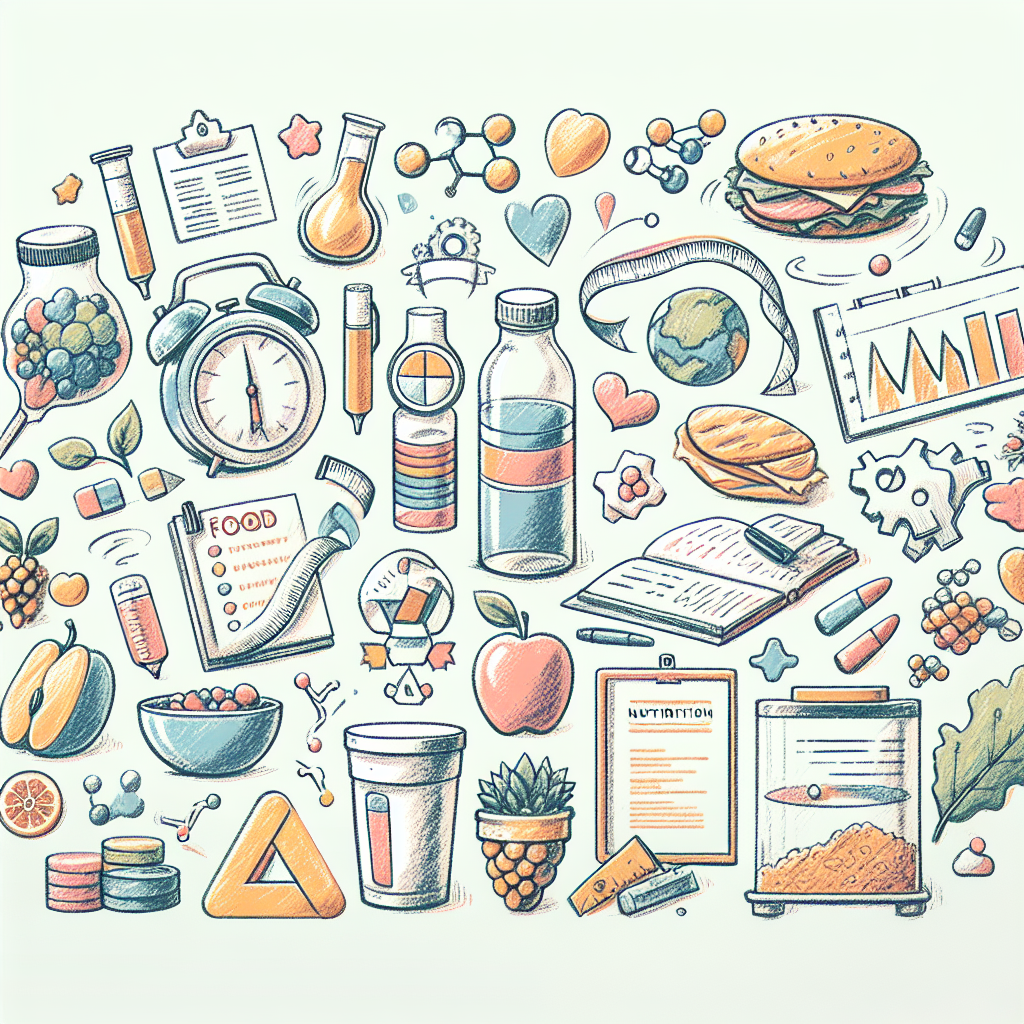 Pastelková ilustrace znázorňující téma: Výživa