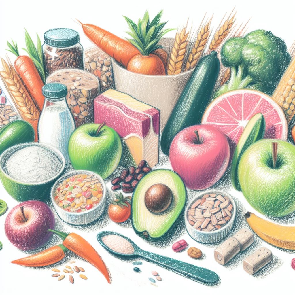 Pastelková ilustrace znázorňující téma: Výživa