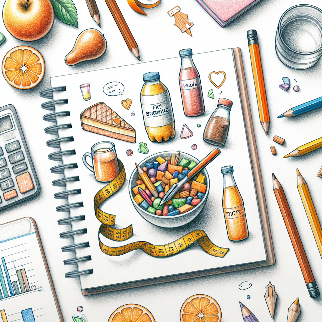 Pastelková ilustrace znázorňující téma: Diety a výživa
