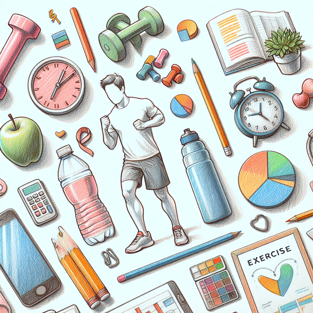Pastelková ilustrace znázorňující téma: Zdravý životní styl