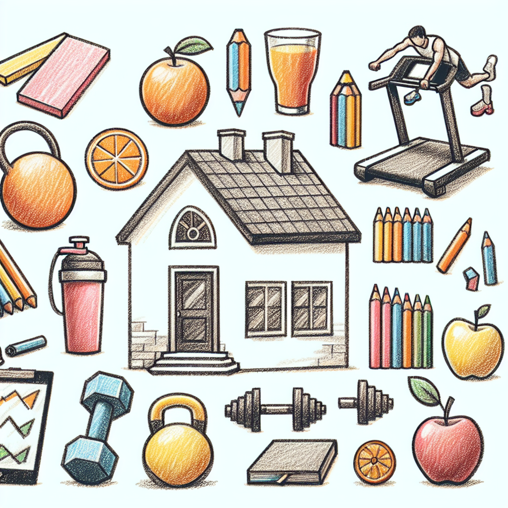 Pastelková ilustrace znázorňující téma: Cvičení
