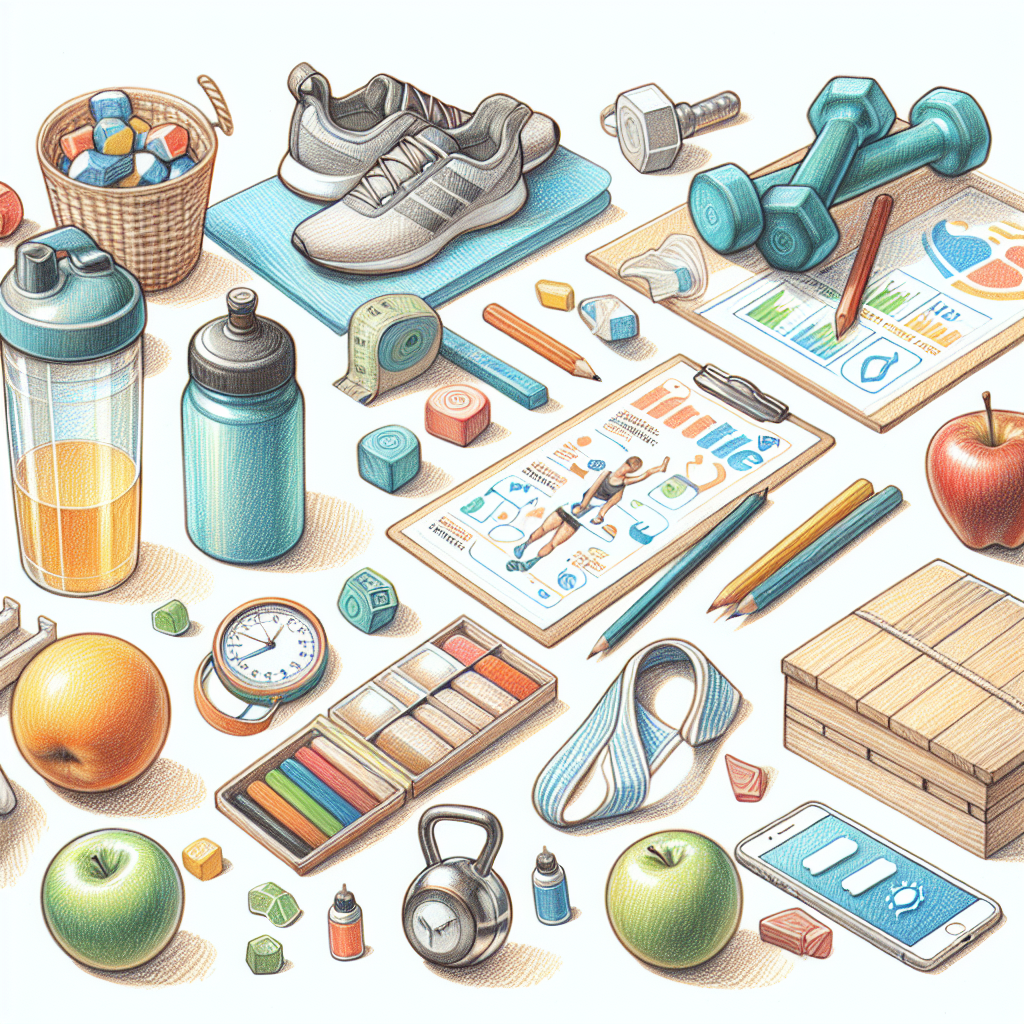 Pastelková ilustrace znázorňující téma: Cvičení a fitness