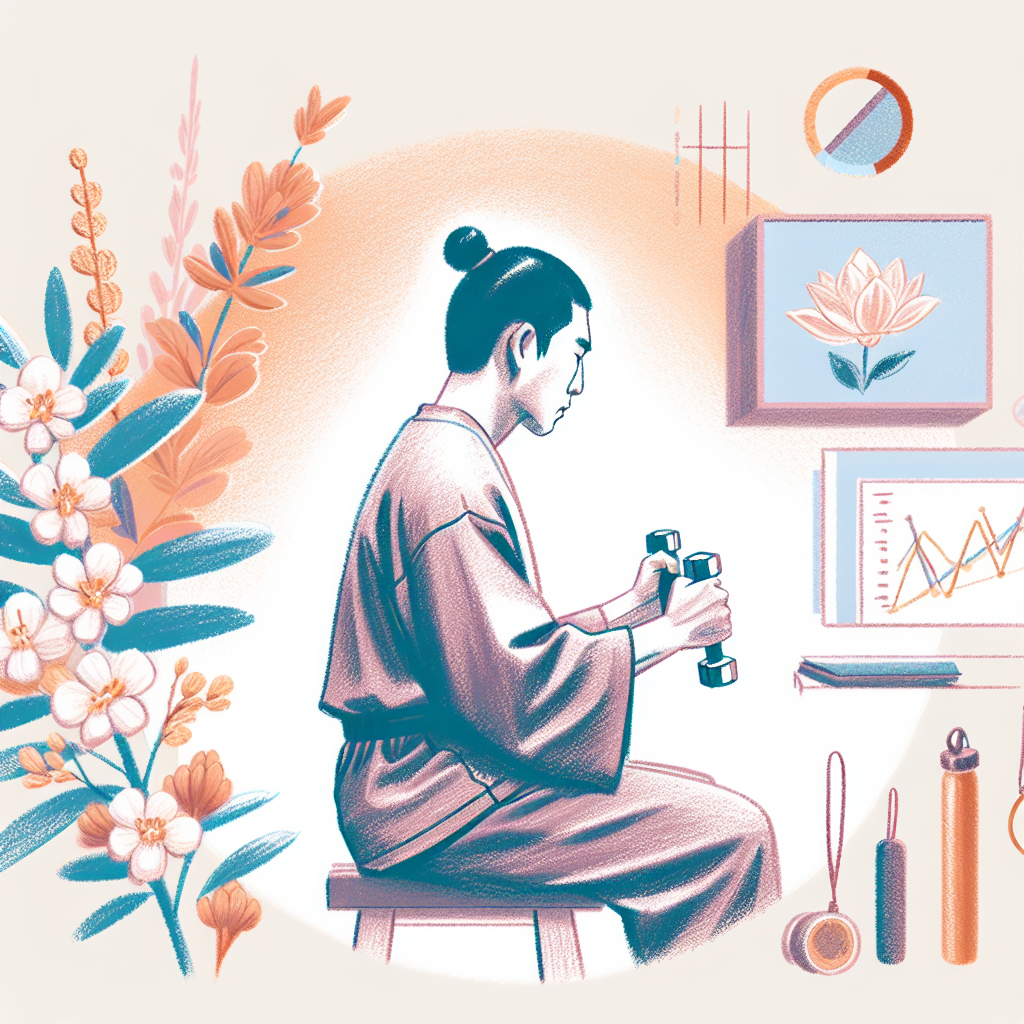 Pastelková ilustrace znázorňující téma: Cvičení doma