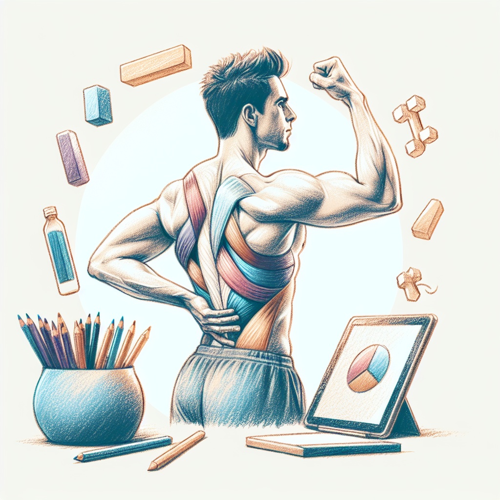 Pastelková ilustrace znázorňující téma: Cvičení