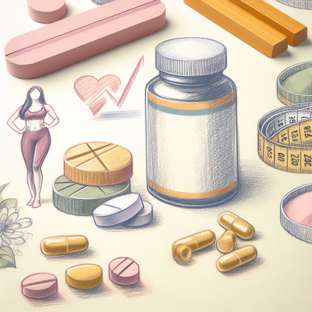 Pastelková ilustrace znázorňující téma: Doplňky stravy