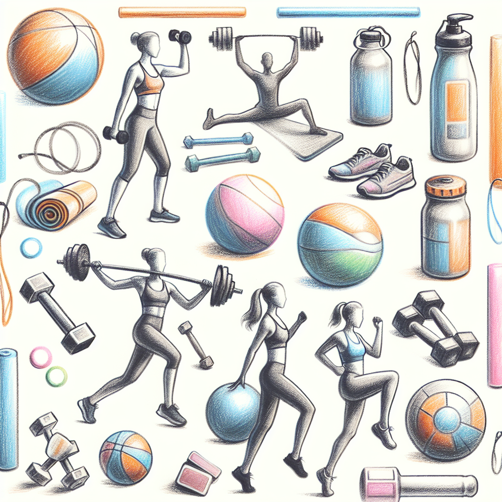 Pastelková ilustrace znázorňující téma: Cvičení