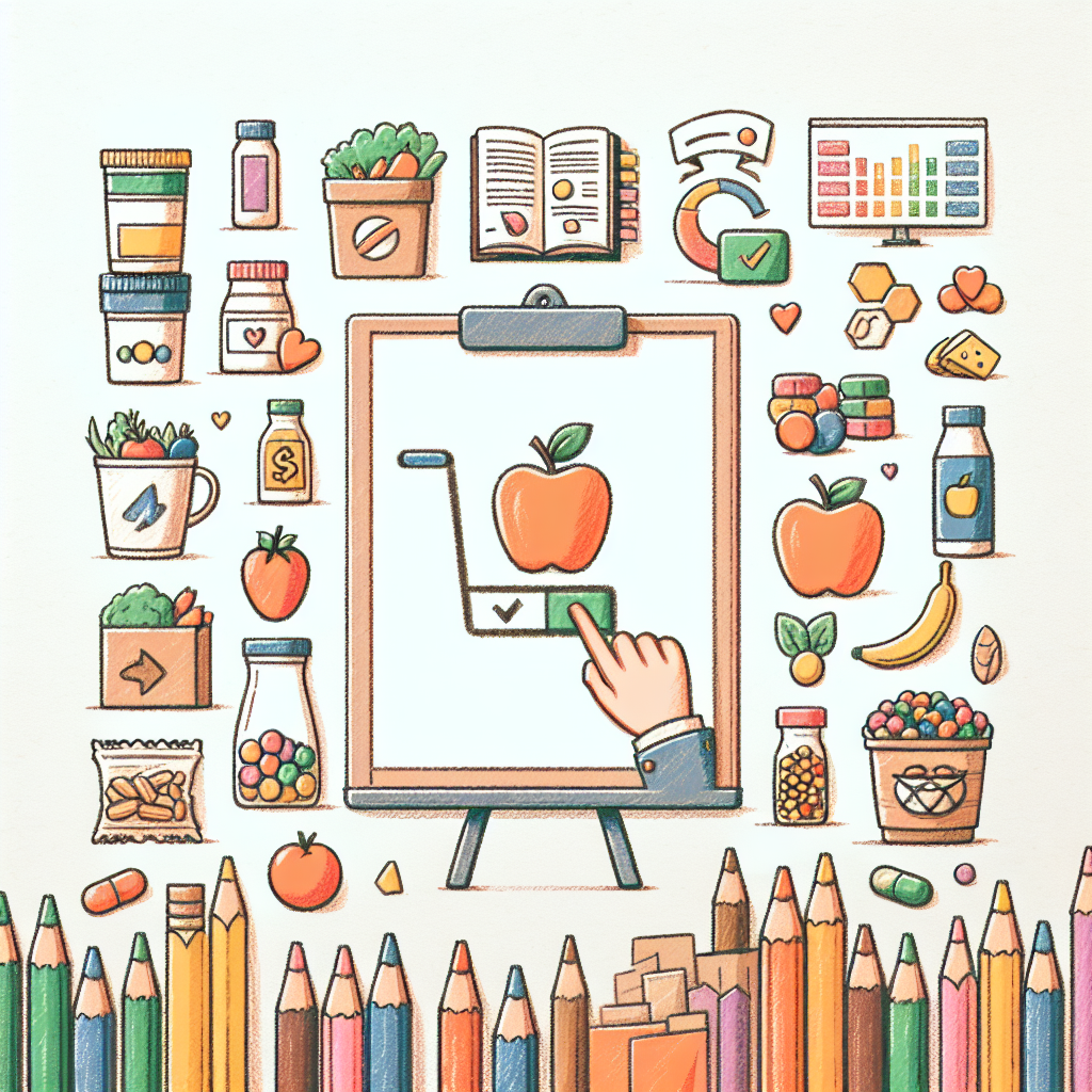 Pastelková ilustrace znázorňující téma: Zdravá výživa