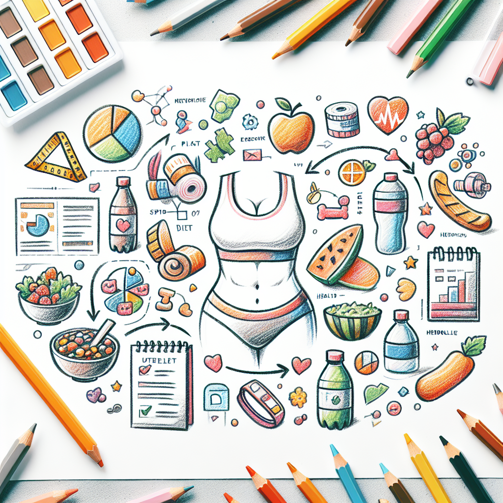 Pastelková ilustrace znázorňující téma: Hubnutí