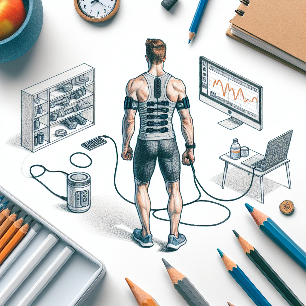 Pastelková ilustrace znázorňující téma: Fitness