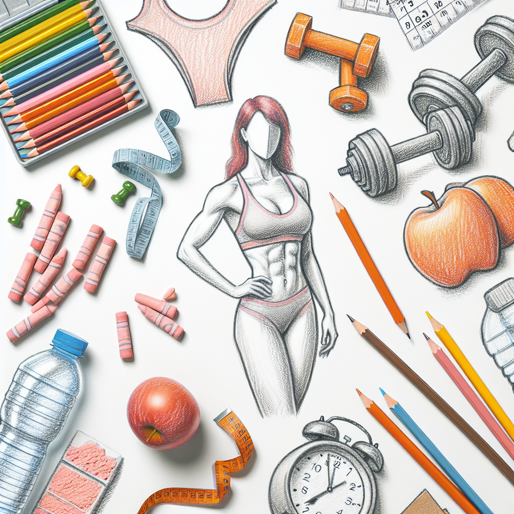 Pastelková ilustrace znázorňující téma: Hubnutí
