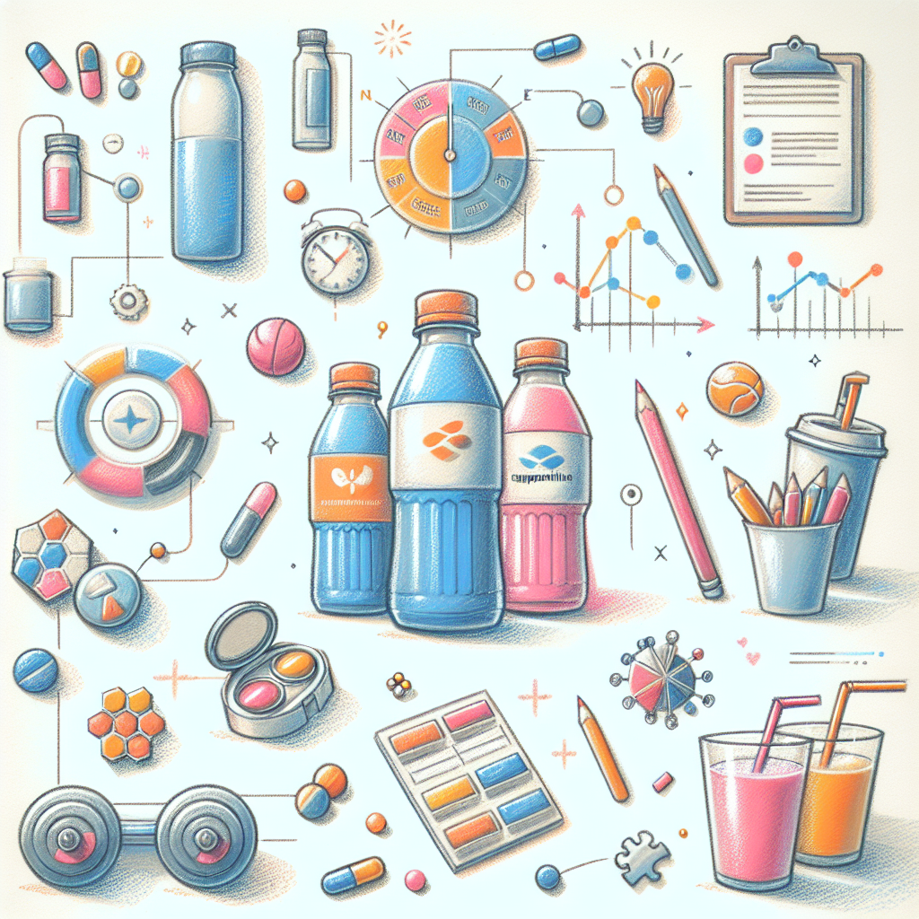 Pastelková ilustrace znázorňující téma: Výživa a suplementace