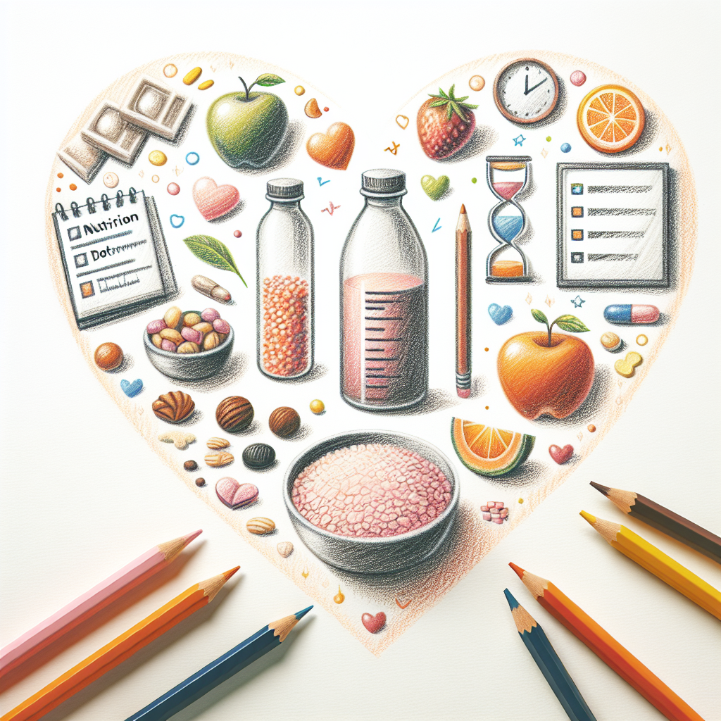 Pastelková ilustrace znázorňující téma: Výživa