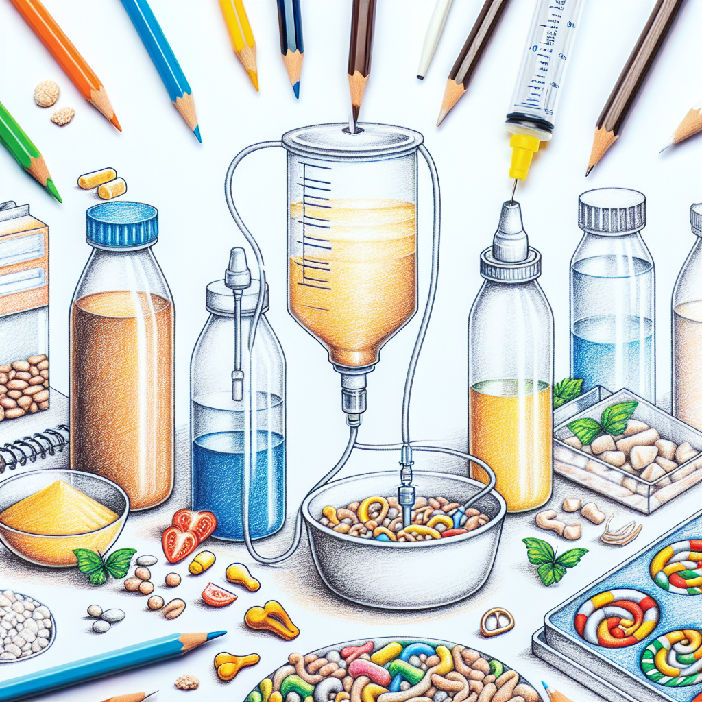 Pastelková ilustrace znázorňující téma: Výživa