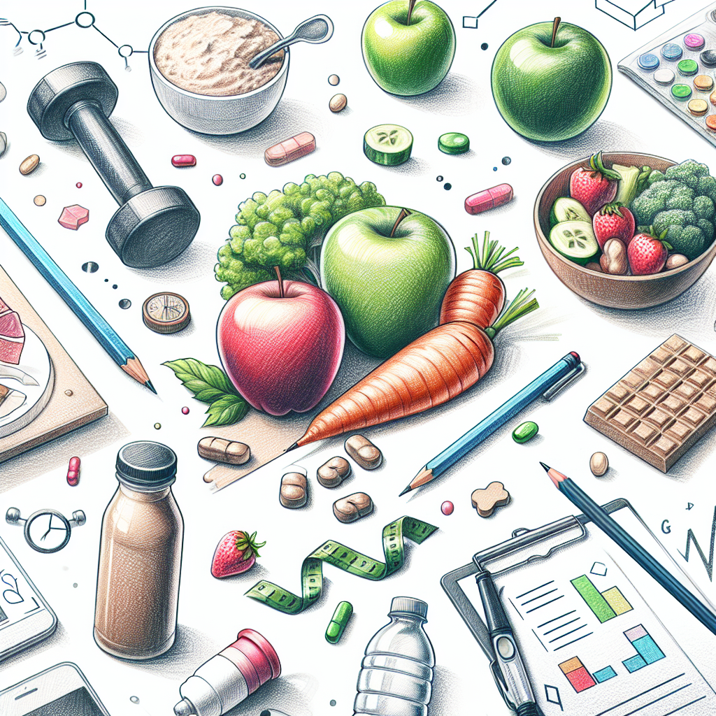 Pastelková ilustrace znázorňující téma: Fitness výživa