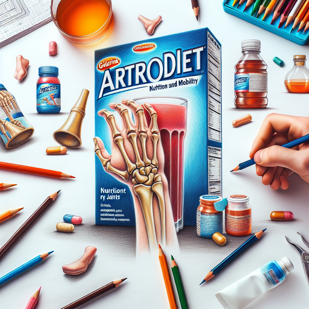 Pastelková ilustrace znázorňující téma: Kloubní výživa