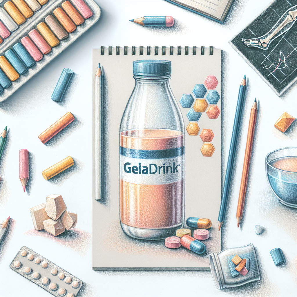 Pastelková ilustrace znázorňující téma: Doplňky stravy