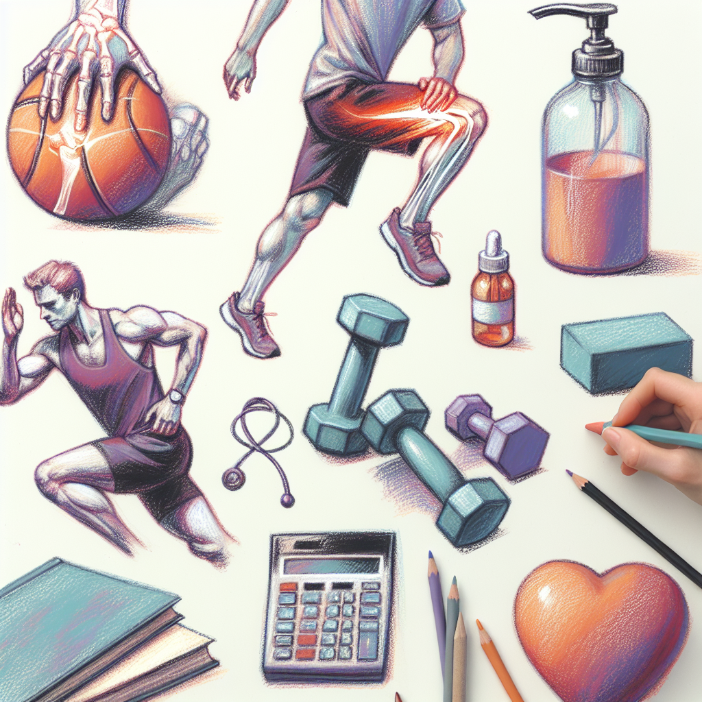Pastelková ilustrace znázorňující téma: Cvičení a rehabilitace