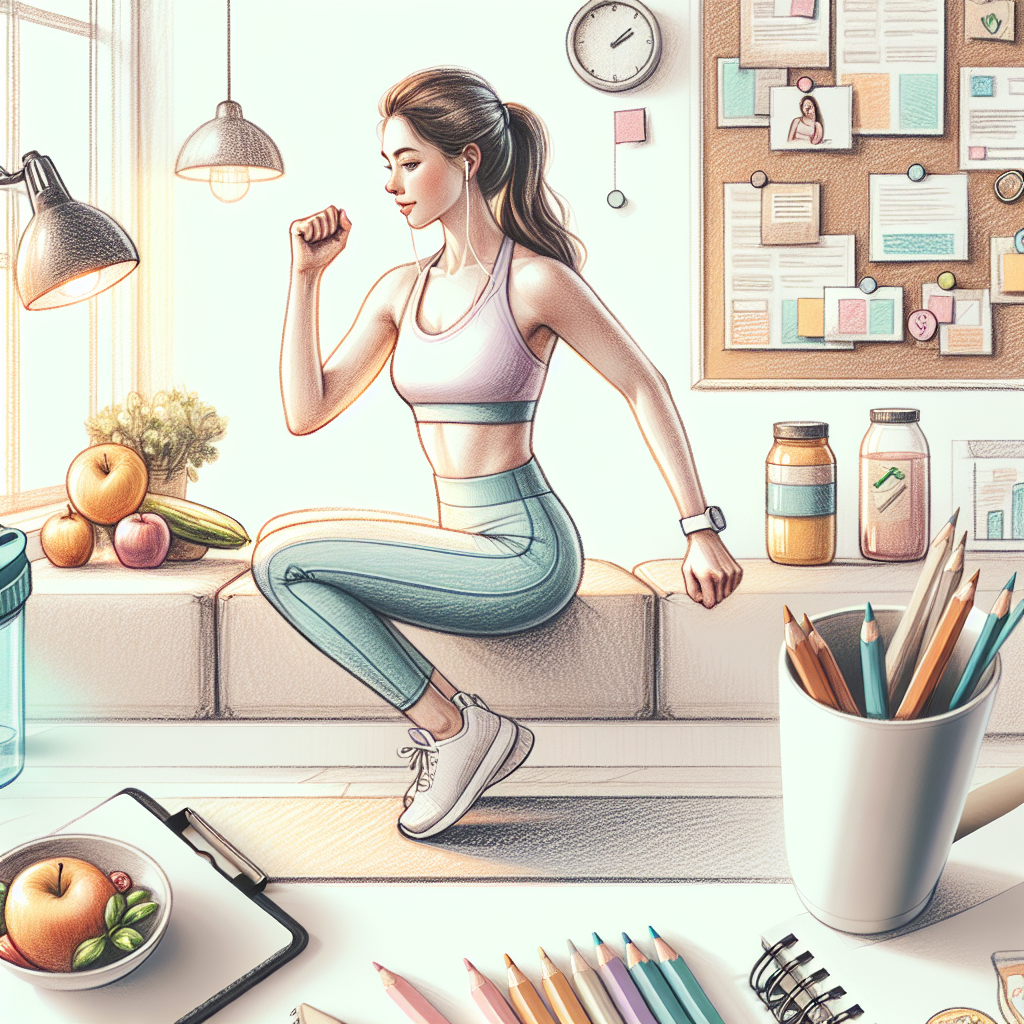 Pastelková ilustrace znázorňující téma: Zdravý životní styl