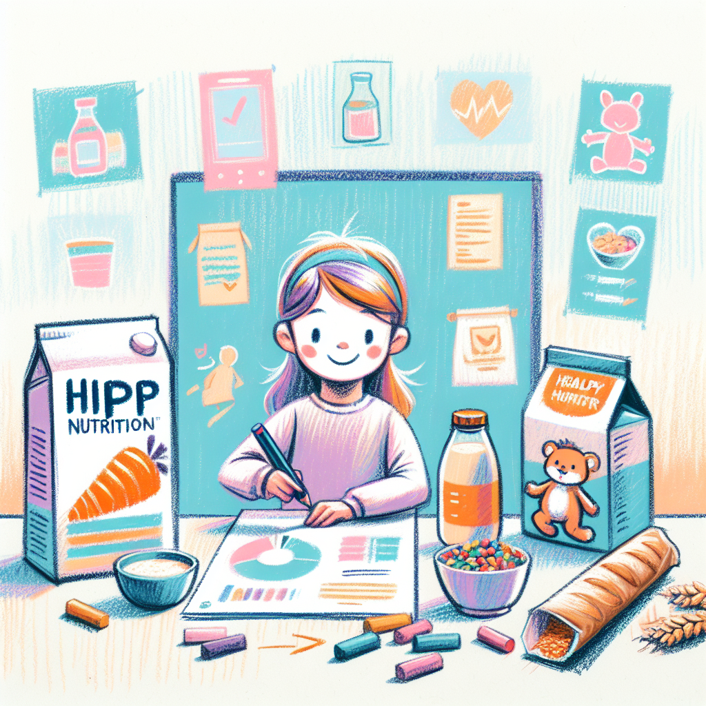 Pastelková ilustrace znázorňující téma: Dětská výživa