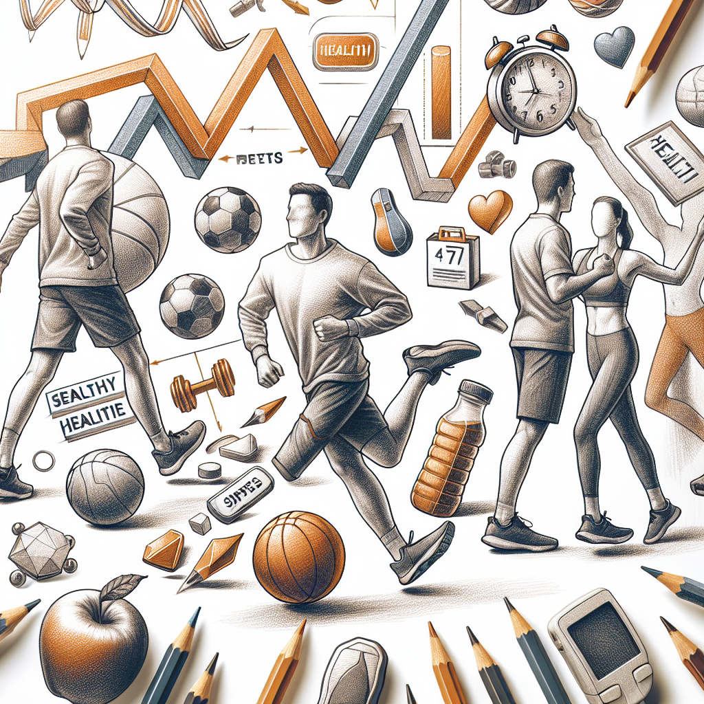 Pastelková ilustrace znázorňující téma: Zdravý životní styl