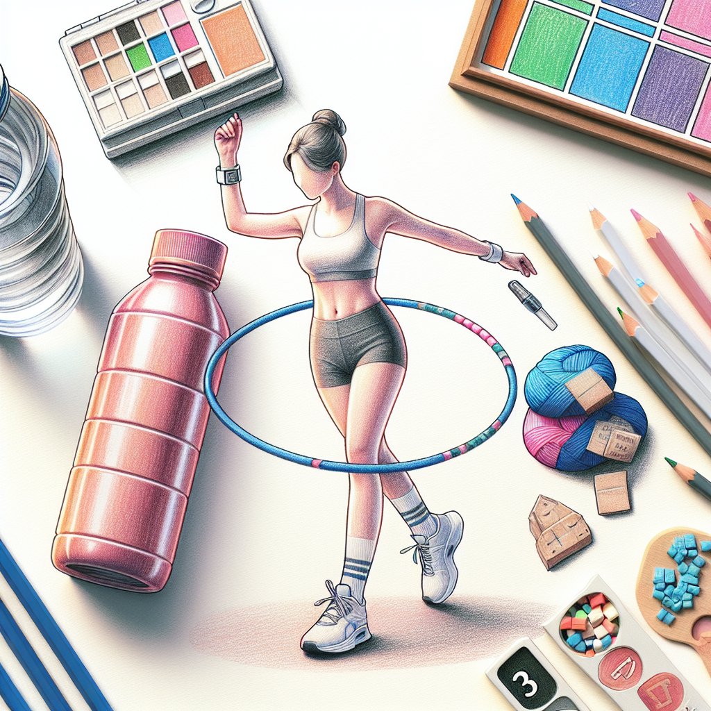 Pastelková ilustrace znázorňující téma: Fitness a zdraví