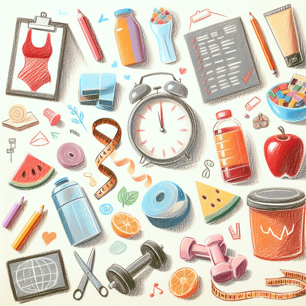 Pastelková ilustrace znázorňující téma: Hubnutí
