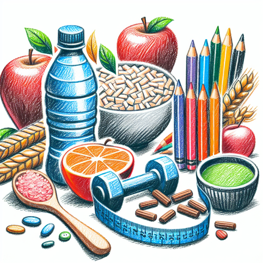 Pastelková ilustrace znázorňující téma: Zdravá výživa