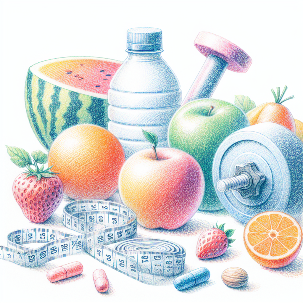 Pastelková ilustrace znázorňující téma: Diety a výživa