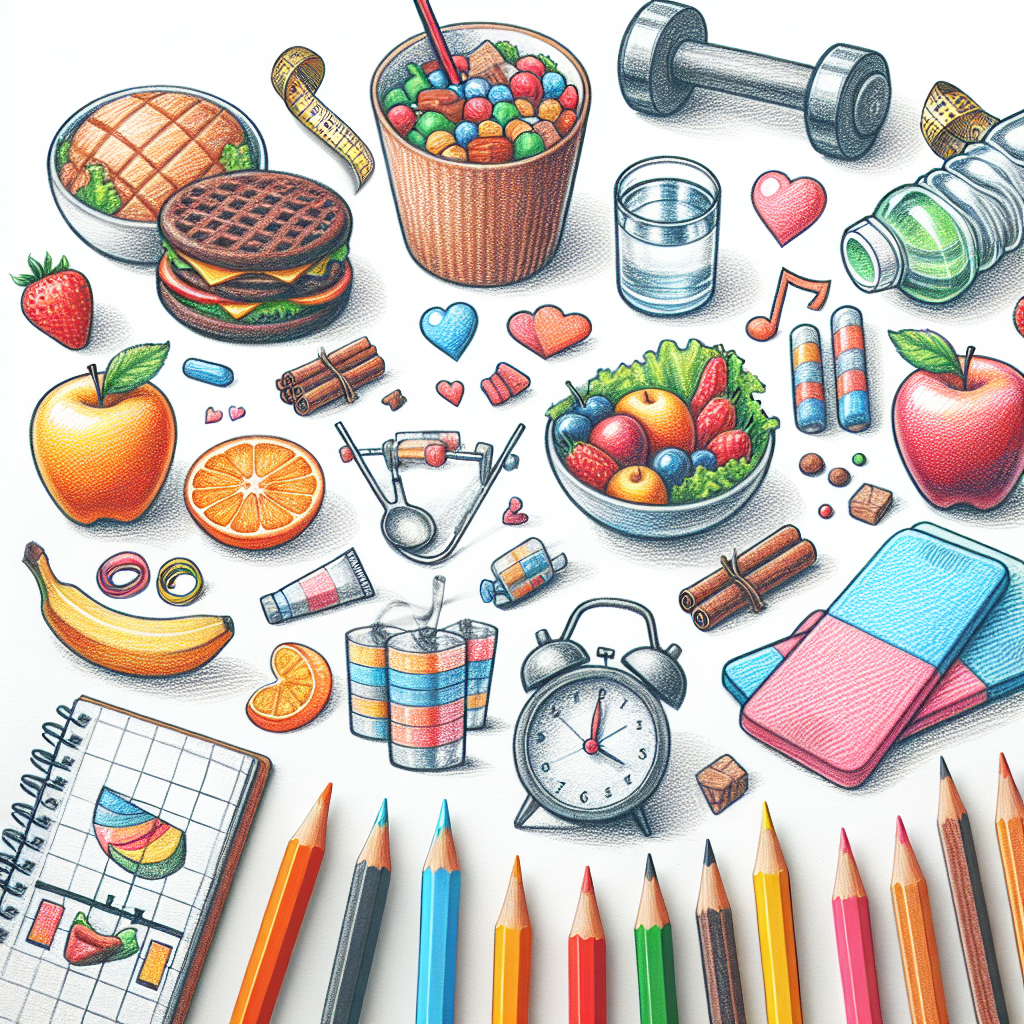 Pastelková ilustrace znázorňující téma: Hubnutí