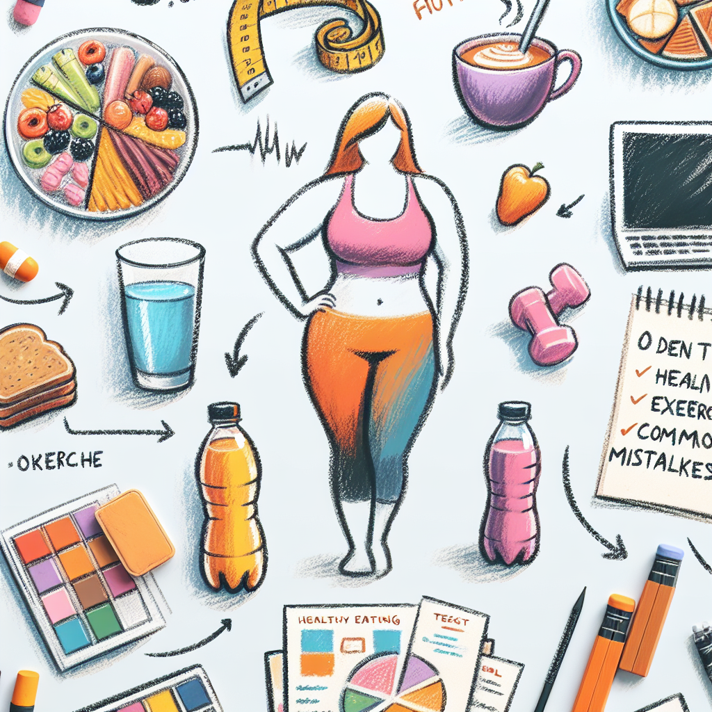 Pastelková ilustrace znázorňující téma: Hubnutí