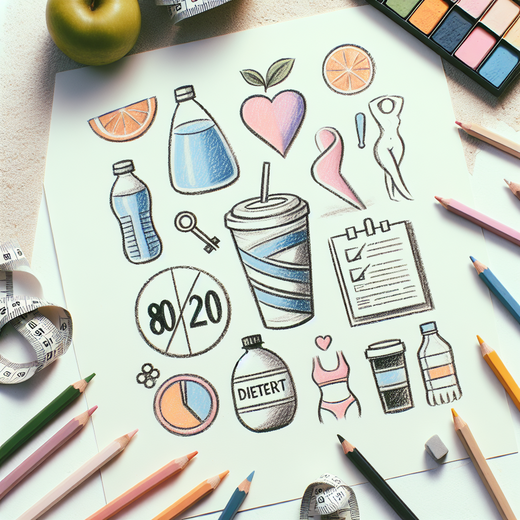 Pastelková ilustrace znázorňující téma: Hubnutí