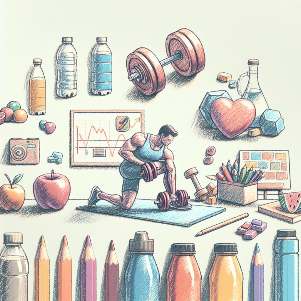 Pastelková ilustrace znázorňující téma: Zdravý životní styl