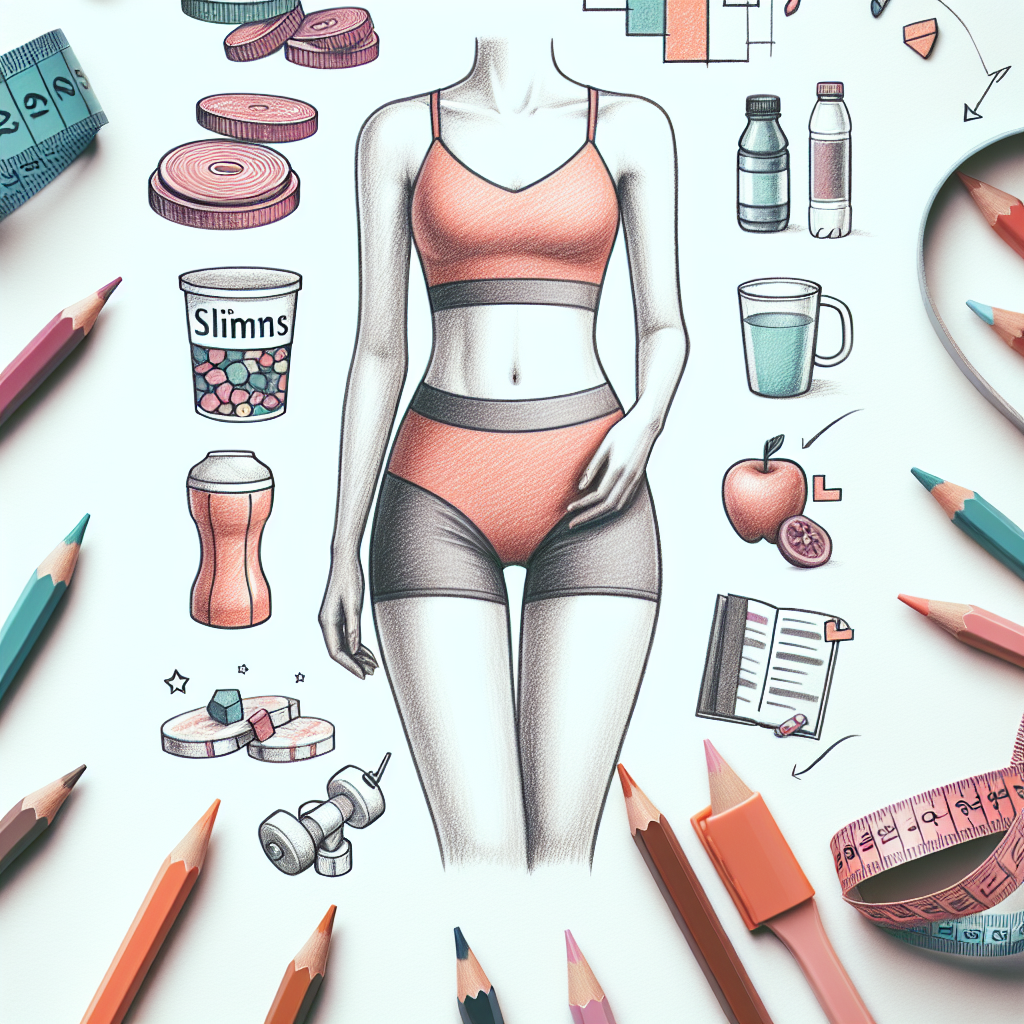 Pastelková ilustrace znázorňující téma: Hubnutí