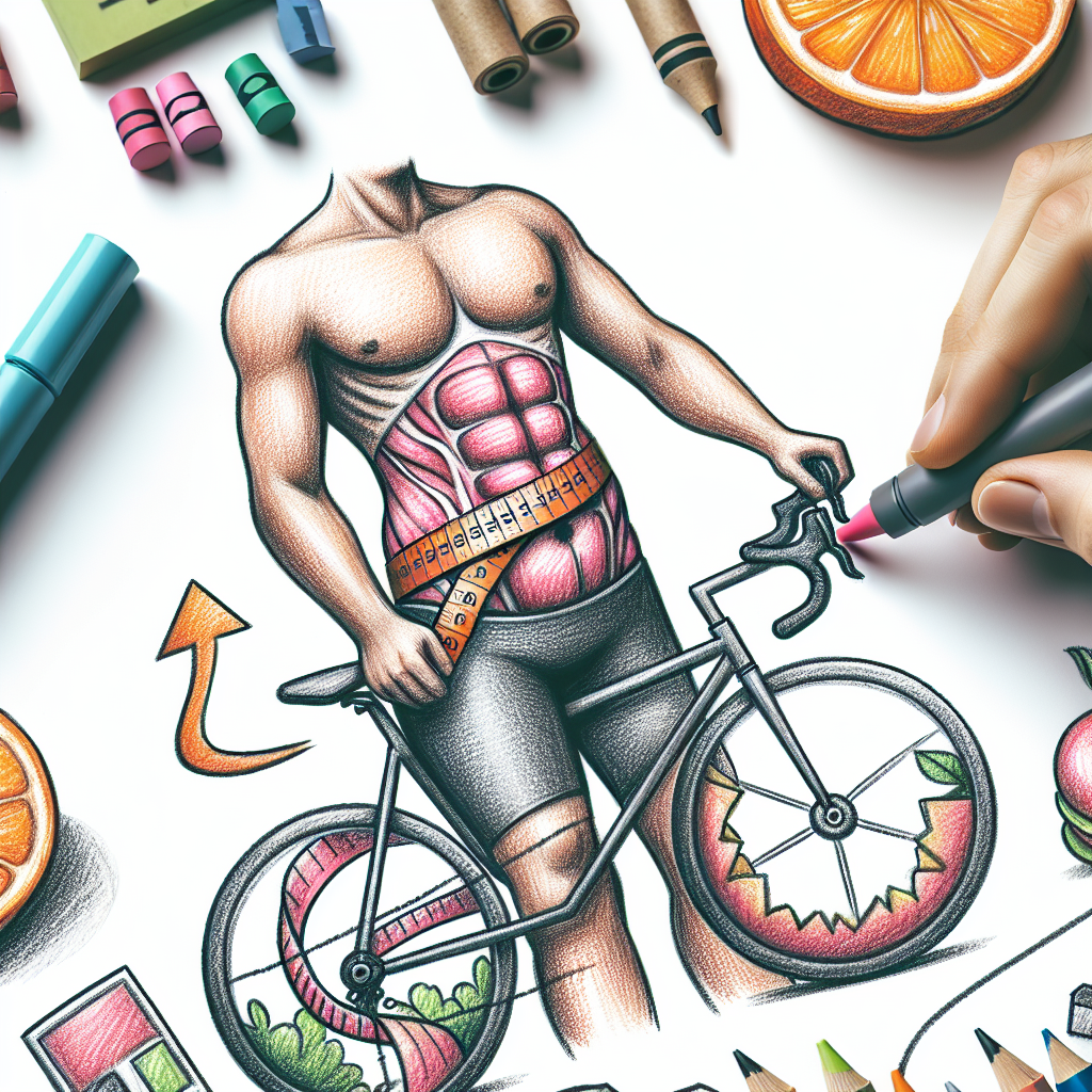 Pastelková ilustrace znázorňující téma: Hubnutí a zdraví