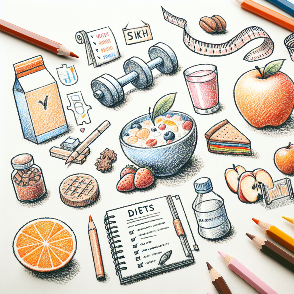 Pastelková ilustrace znázorňující téma: Zdravé stravování