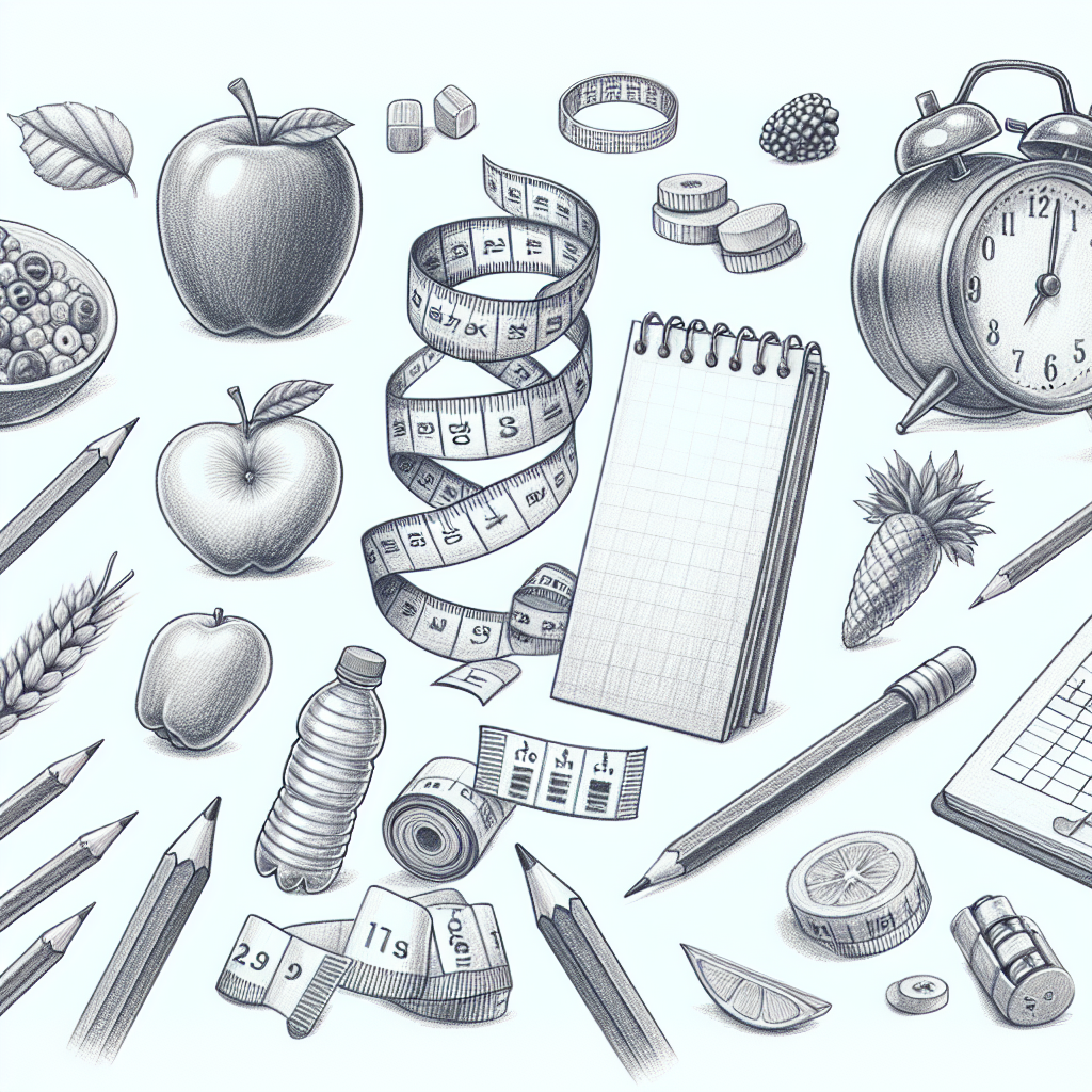 Pastelková ilustrace znázorňující téma: Hubnutí a výživa