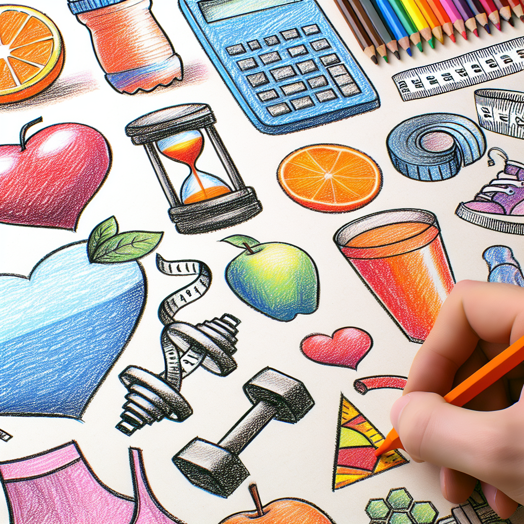 Pastelková ilustrace znázorňující téma: Zdravý životní styl