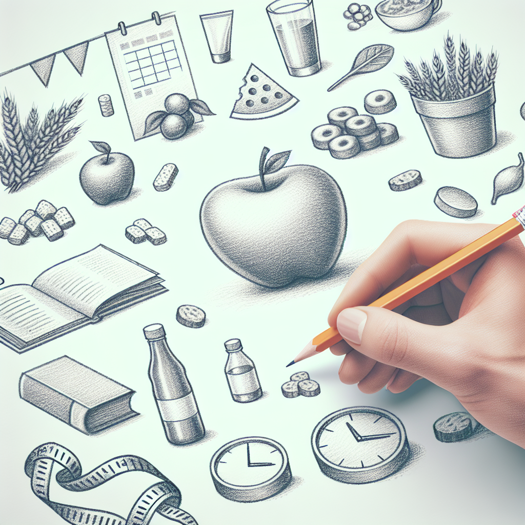 Pastelková ilustrace znázorňující téma: Hubnutí