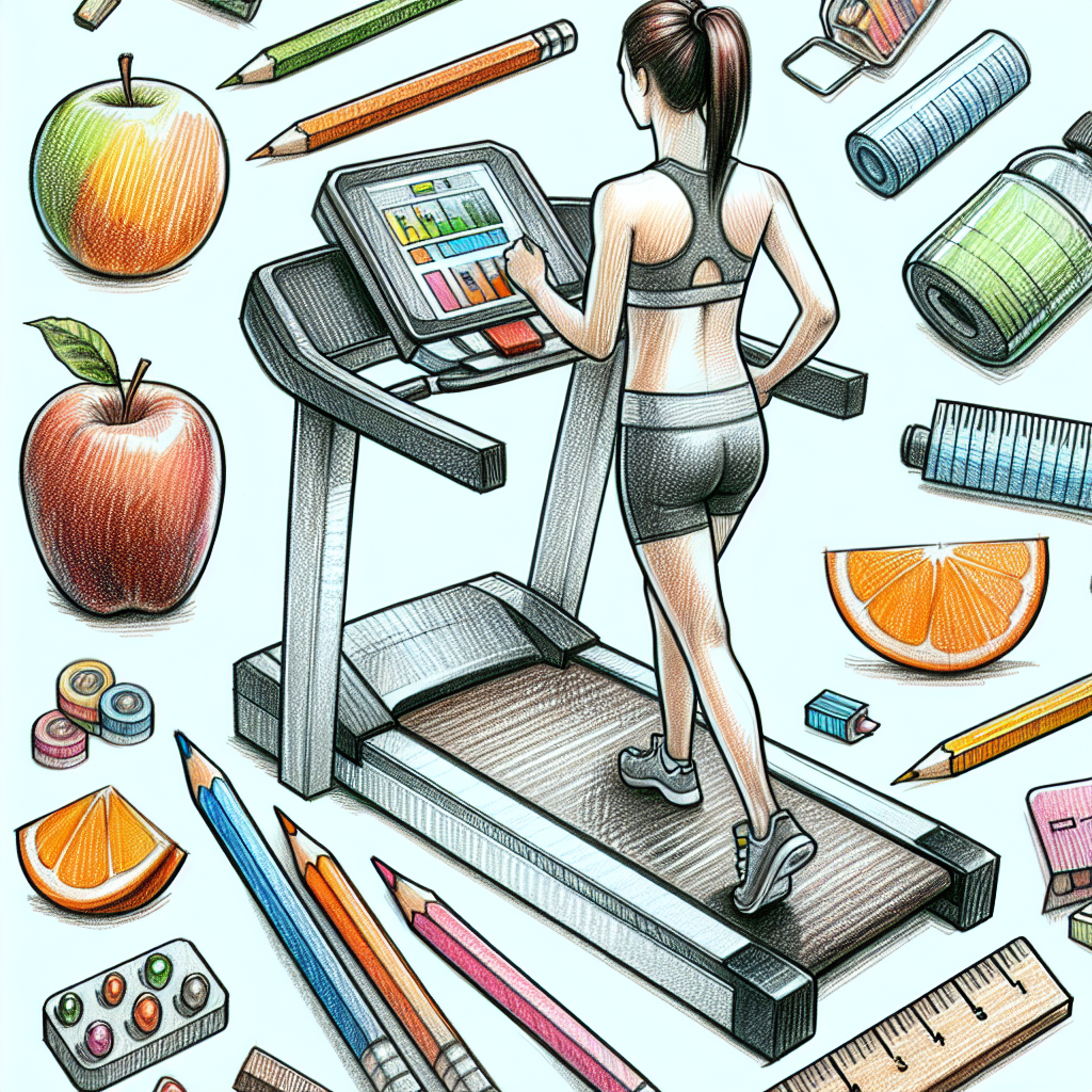 Pastelková ilustrace znázorňující téma: Fitness a zdraví