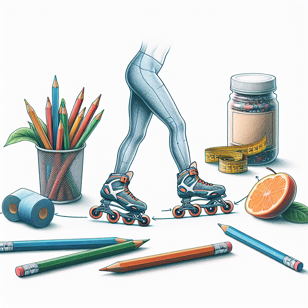 Pastelková ilustrace znázorňující téma: Sport a zdraví
