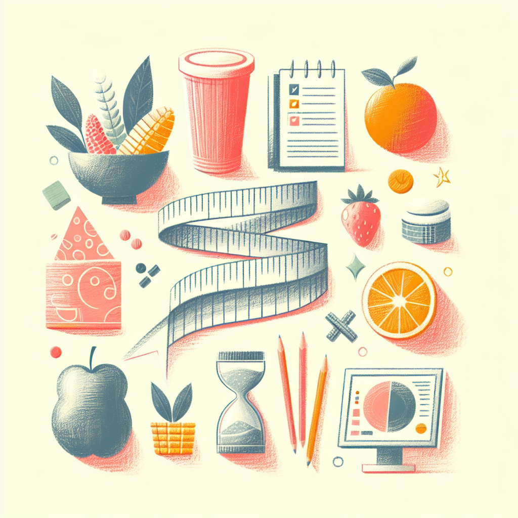 Pastelková ilustrace znázorňující téma: Zdraví a hubnutí