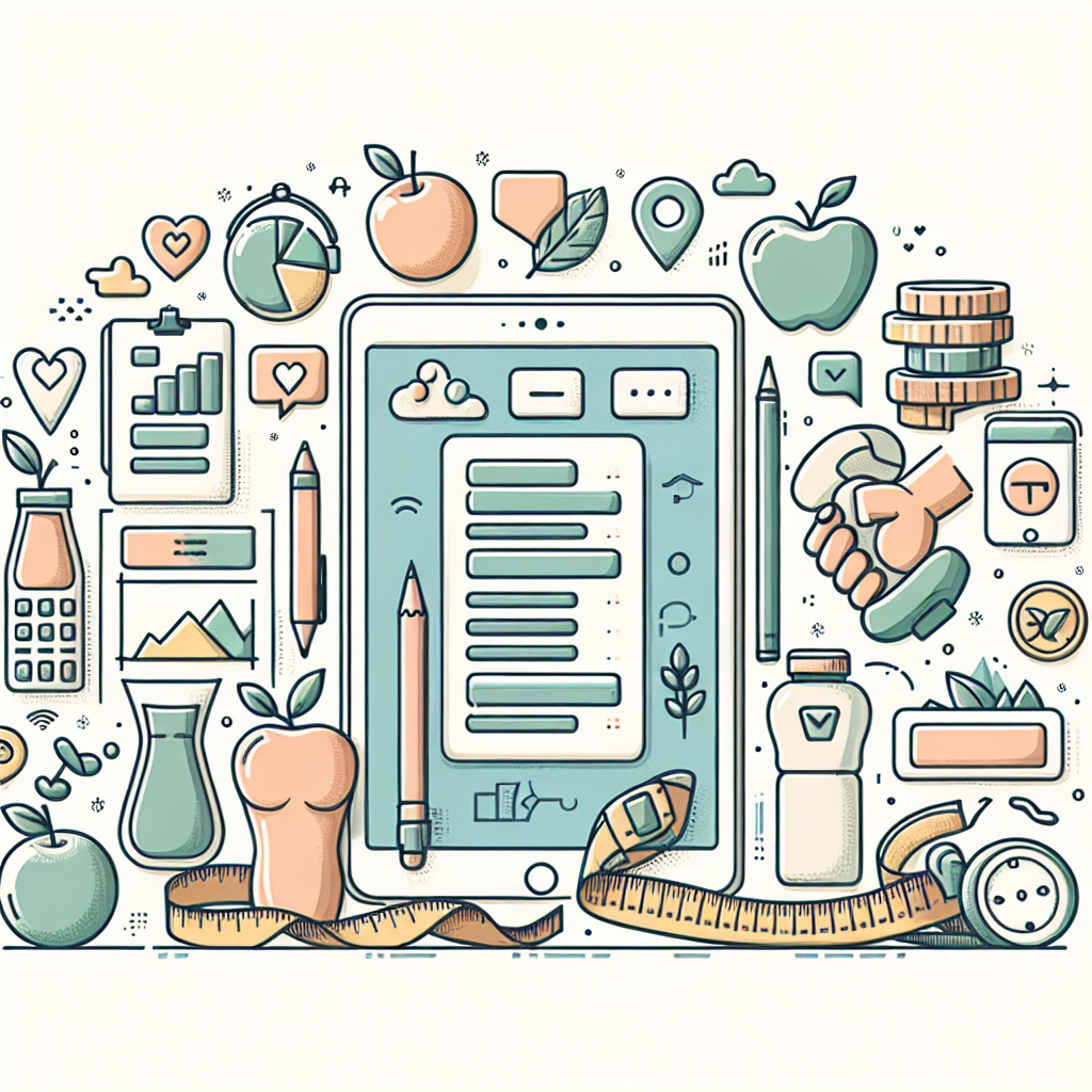Pastelková ilustrace znázorňující téma: Zdraví a fitness